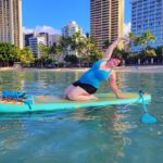 yoga stand up paddleboard hawaii ocean