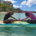 yoga stand up paddleboard hawaii waikiki ocean