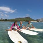 surfing kids hawaii diamond head