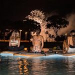 yoga floats night sup fireworks glow oahu hawaii